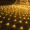 thumbnail image 1 of Estbridge Halloween/Christmas Net Lights Outdoor  6.6FT x 6.6FT 144 LED Fairy String Light with 8 Lighting Modes  Connectable Light for Garden Tree Bushes  Holiday Wedding Party Decoratio, 1 of 6