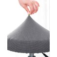 thumbnail image 1 of Stretchy Universal Fleece Bar Stool Cover for Hair Salons - Non-Slip, Washable, Adjustable Height Round Chair Protector (Gray, 30-40cm) - Durable Polyester-Ammonia Blend Furniture Cover for, 1 of 6