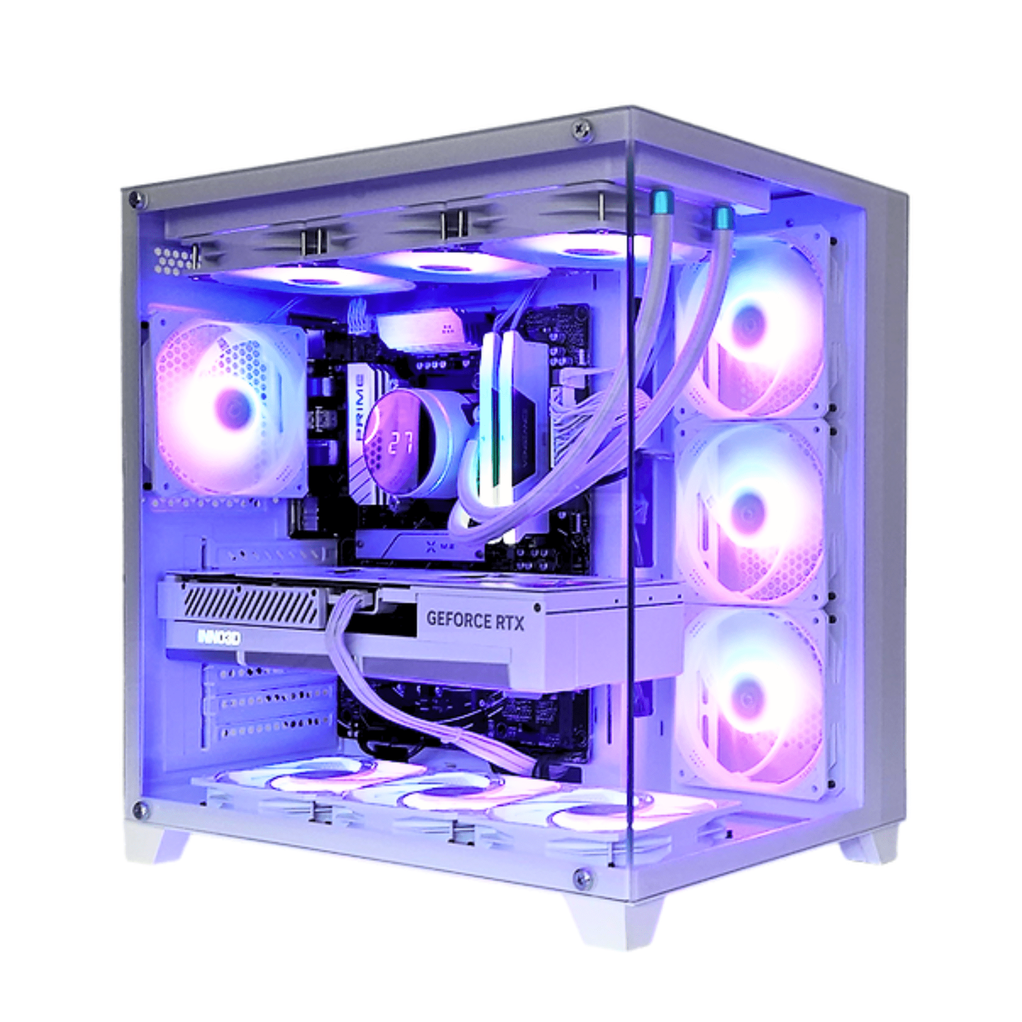Delta Labs Romans White Desktop Computer - Core Ultra 5 225F, GeForce RTX 5060 Ti 8GB GDDR7, 32GB DDR5 RAM, 1TB NVMe SSD, Windows 11