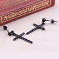 thumbnail image 3 of KLKCMS Statement Dagle Earrings Cross Ear Studs Eardrop, Hanging Cross Earring, Fashion, 3 of 7