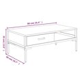 thumbnail image 4 of vidaXL Table Basse 90x50x35 cm Pin Massif, 4 of 5