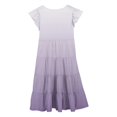 thumbnail image 5 of FhsagQ Robes Filles Été Dégradé Col Rond Manches Volantées Ligne à Étages Robe Décontractée Respirante Confortable Robe Ludique pour Enfants Tout-Petits Fête d'Anniversaire Tenue Quotidienne Violet Pâle 10-11 Ans, 5 of 5