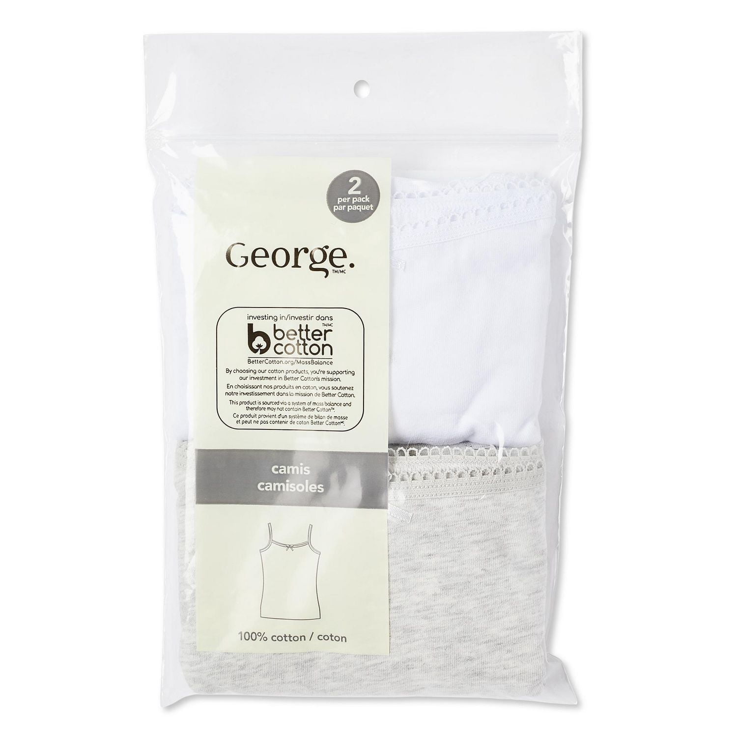 George Girls' Cami 2-Pack