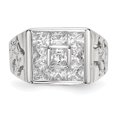 thumbnail image 4 of 925 Sterling Silver Men's Cubic Zirconia Ring, 4 of 5