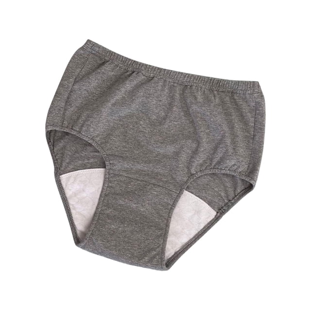 Elderly Diaper Soft, Washable, Reusable, Waterproof Underwear Nappy Diaper in gray, size 3L. Made from high-quality cotton and fiber material, it features a moisture-absorbent, waterproof, and multilayer design for dryness and comfort. Suitable for adults with mobility challenges or incontinence, it is reusable and easy to wash. The elastic waistband ensures a secure fit for waist circumferences between 36.75 and 41.99 inches.