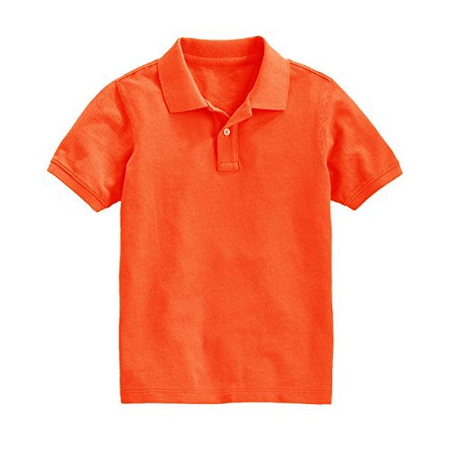 Peach Couture Polo Piqué Classique à Manches Courtes pour Garçons