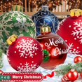 thumbnail image 2 of Christmas Ball Pvc Inflatable Ball Christmas Decoration 23.6 Inch Christmas Ball Christmas Indoor Outdoor Crafts Decoration PVC Inflatable Ball Family Christmas Holiday Party Ball, 2 of 6