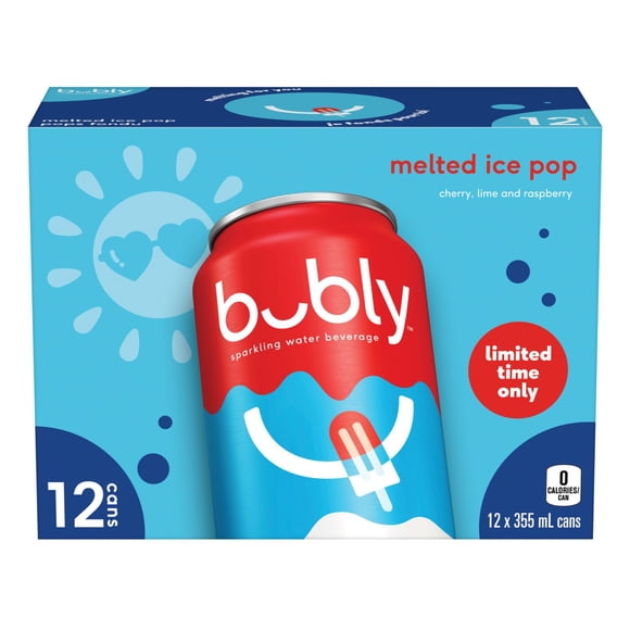 Bubly Melted Ice Pop Sparkling Water 12 x 355 ml Cans
