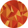 thumbnail image 1 of Ahgly Company Tapis d'Intérieur Lavables en Machine, Ronds, Orange Fluo, 7' Ronds, 1 of 7