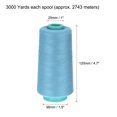 thumbnail image 2 of Unique Bargains 3000 Yards 40S/2 All-Purpose Polyester Sewing Thread (Light Blue), 2 of 5