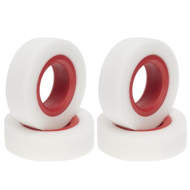 130mm Red Dual Stage Soft TPE Foam Inner Liner for 2.2-inch Wheels - Replacement Part for SCX10, Wraith, Capra, Traxxas TRAX4 (Accessory BJM387)