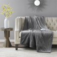 thumbnail image 2 of Serta Polyester Fabric Microlight Heated Electric Throw in Gray, 2 of 5