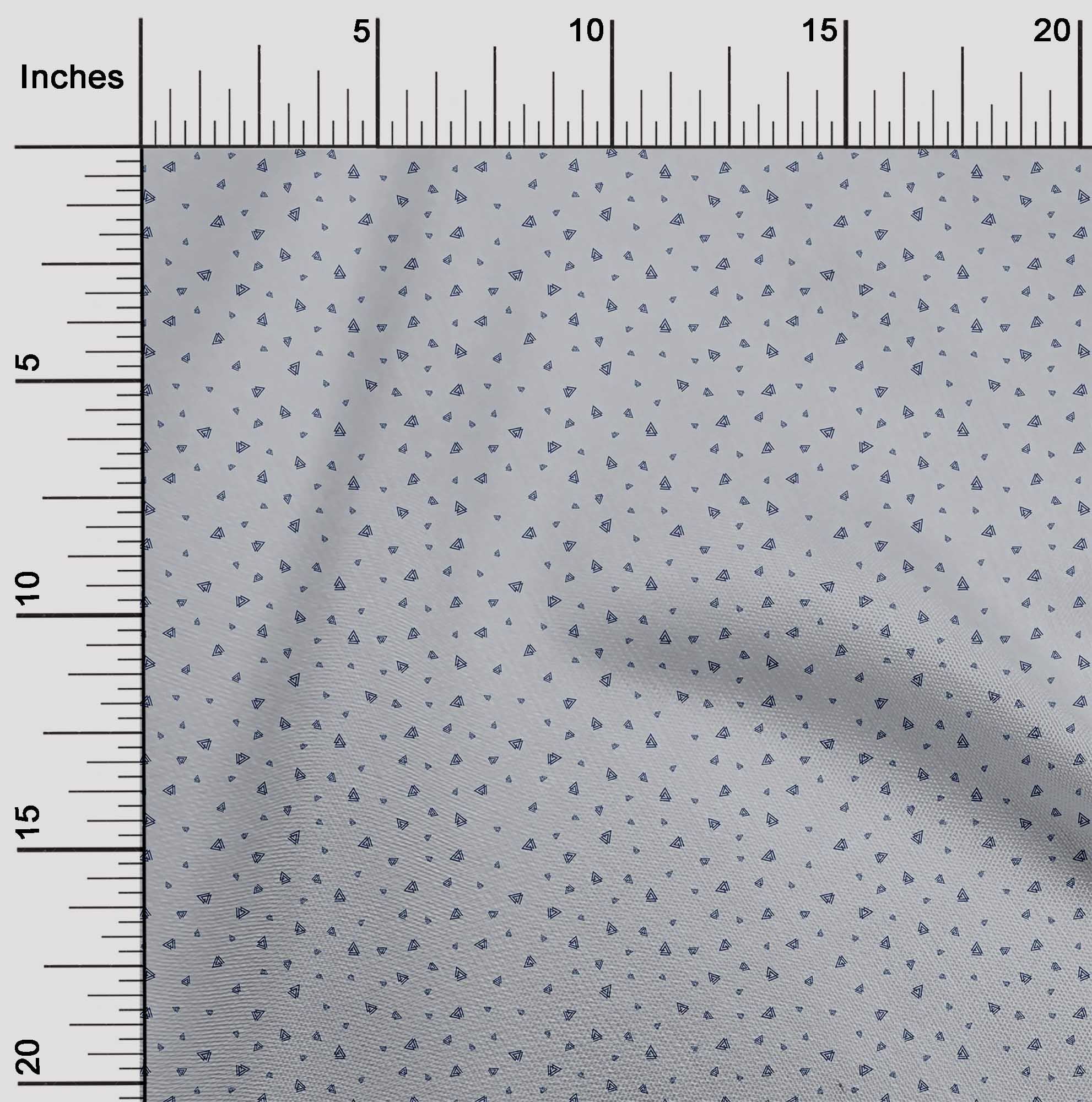 oneOone Tissu Popeline de Coton Triangle Imprimé Géométrique au Mètre 56 Pouces de Large