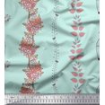 thumbnail image 1 of Soimoi Georgette Viscose Fabric Bird,Cage & Floral Artistic Decor Fabric Printed Yard 42 Inch Wide, 1 of 3