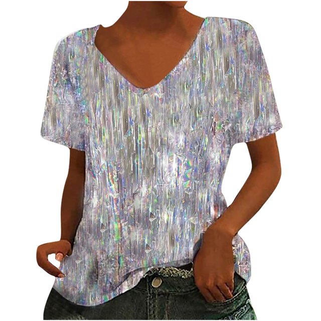 Birdeem Women V-Neck Print T-Shirts Fashion Comfortable Female Blouses Tops