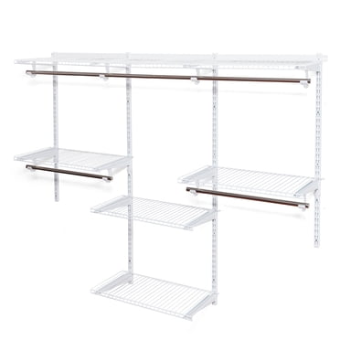 Costway Organisateur de Garde-Robe Mural Ajustable Garde-Robe en Métal Personnalisée
