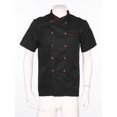 thumbnail image 3 of zdhoor Unisex Mens Womens Double-Breasted Chef Coat Cooks Jacket Chef Works Kitchen Cooking Uniform Black Short Sleeve 4XL, 3 of 7