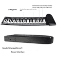 thumbnail image 2 of 49-Key Hand-Rolled Piano with Speaker Portable Folding Children'S Piano Beginner Piano Teaching Instrument White, 2 of 6