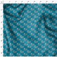 thumbnail image 4 of Soimoi Blue Moss Georgette Fabric Landscape & Reindeer Animal Print Sewing Fabric Yard 42 Inch Wide, 4 of 5