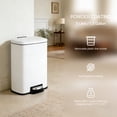 thumbnail image 4 of Innovaze 1.3 Gal./5 Liter Small Trash Can with Lid, Rectangular Step Trash Can for Bathroom & Office, White, 4 of 7