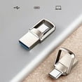 thumbnail image 4 of USB C and USB 3.0 Waterproof 32GB Flash Drive – 2 in 1 Type C USB with Ultra-Fast Transfer Speed – Dynon Metrics Machined Alloy Casing OTG Memory Stick – for iPad, Android, MacBook, PC, iPhone 15 16, 4 of 4