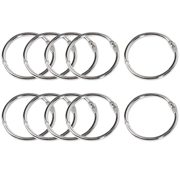 Unique Bargains Circle Shape Scrapbooking Files Loose Leaf Ring Keychain Binder Rings 10pcs