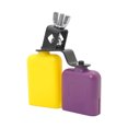 thumbnail image 1 of Bicolor Cowbell for Drum Set High and Low Tones Midium Size, 1 of 9