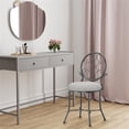 thumbnail image 4 of Hillsdale Furniture O'Malley Metal Vanity Stool Metallic Gray, 4 of 17