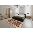 thumbnail image 4 of Ahgly Company Tapis d'Intérieur Ronds Abstraits Rouges Abstraits pour Aire, 7 Pieds Rond, 4 of 6