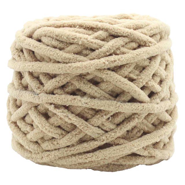 HEVIRGO 1 Roll 32M Yarn Soft Wide Usage Polyester Hand Woven DIY Craft Crochet Yarn for Patchwork