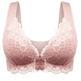 thumbnail image 1 of XZNGL Sports Bra Front Closure Womens Sports Front Closure Extra-Elastic Breathable Lace Trim Bra, 1 of 7