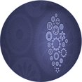 thumbnail image 1 of Ahgly Tapis Rond Lavable en Machine Intérieur Transitionnel Bleu Nuit, 3 Pieds Rond, 1 of 7
