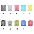 thumbnail image 5 of fastboy Mesh Metal Pen Holder Pot Smooth Edge Fashion Table Container Eraser Ruler Caddy Desk Stationery Holders Organizer Office Round/Black, 5 of 5