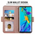 thumbnail image 2 of Cover for Huawei P30pro Cover, Mobile Phone Cover Compatible with Huawei P30pro, Mobile Phone Pocket Protective Cover Bag Case Fabric And Pu Leather with Credit Card Holder, Pink, 2 of 7