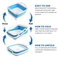 thumbnail image 3 of Collapsible Kitchen Sink, 2.4 Gallon Foldable Dish Basin with Drain Plug, Space-Saving Wash Tub for Camping, RV, Apartments, Laundry & Washing Dishes/Fruits, 3 of 7