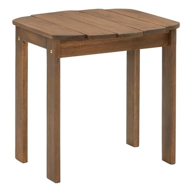 Riverbay Furniture Table d'Appoint Adirondack d'Extérieur Transitionnel en Bois, Brun