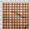 thumbnail image 3 of oneOone Georgette Viscose Rust Brown Fabric Gingham Check Craft Projects Decor Fabric Printed By The Yard 42 Inch Wide, 3 of 4