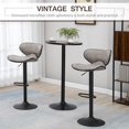 thumbnail image 4 of HOMCOM Vintage Bar Stool Set of 2 Leathaire Adjustable Height Chairs, 4 of 10