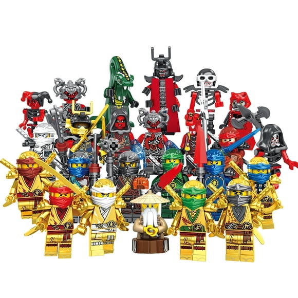 OUSITAID 11401 Ninja Doré 24 Jouets de Blocs de Construction Assemblés pour Enfants