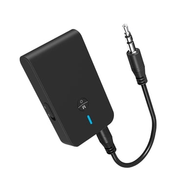 TFixol BT-6 2-IN-1 Bluetooth 5.0 Transmitter Receiver Wireless Audio Adapter 3.5mm AUX Music Sender Receiver for TV Car Stereo Headphone Speaker