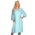 thumbnail image 2 of Velrose Lingerie Shadowline Short 3/4 Sleeve Button Down Robe 77280/77280X, 2 of 4
