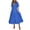 Blue, variant on LOVZFMLL Ladies Casual Fashion Puff Sleeve V-Neck Long Dress Purple M