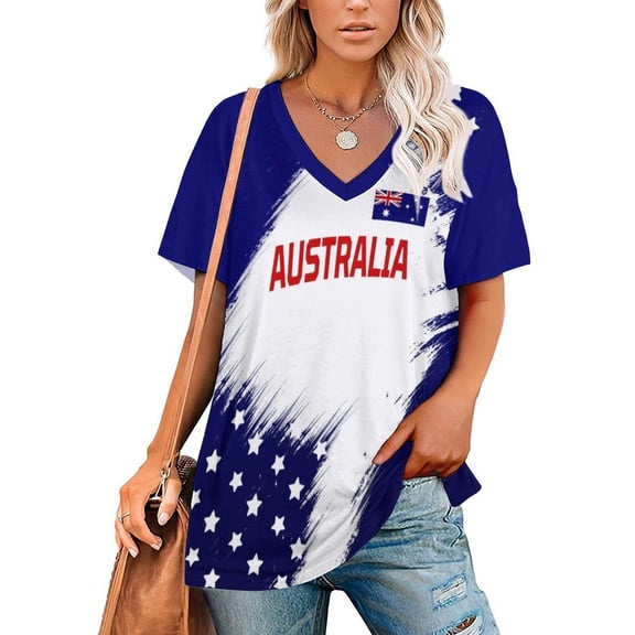Chandail de Soccer pour Femmes Australie 2026 pour Fans de Soccer avec Drapeau de la Nation - Personnalisé