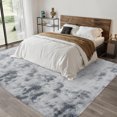 thumbnail image 4 of FairOnly 9'x12' Fluffy Area Rug Indoor Soft Fuzzy Shaggy Carpet Floor Rugs with Non-Slip Backing for Living Room Bedroom Home Decor, Light Gray, 4 of 9