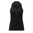 thumbnail image 4 of Timegard Womens Tank Top Ribbed Lapel V Neck Zipper Slim Comfy Sleeveless Going out Tee Summer Fashion, 4 of 7