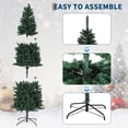 thumbnail image 3 of GloryStar Artificial Christmas Tree, 6/7.5/9/12ft Pre-Lit Pencil Tree with Remote, Easy Assembly, Hinged Branches & Sturdy Metal Stand, 3 of 9