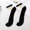 thumbnail image 3 of 5PC Women Casual Cute Little Daisy Mesh Splice Breathable Short Socks, 3 of 5