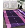 thumbnail image 3 of Ahgly Tapis Rectangulaire Lavable en Machine Intérieur Transitionnel Violet Foncé, 6 Pieds x 9 Pieds, 3 of 7
