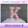 thumbnail image 2 of JilgTeok 1 Packs Colorful Light Up Letters LED Letter Lights for Proposal Statement Birthday Party Wedding Home Bar Decoration Scene Decorative Light Clearance, 2 of 3