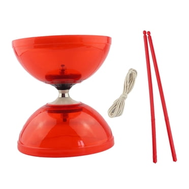 Lipstore Diabolo Ball Toy Fitness Chinese Diabolo Set for Elderly Adults Outdoor red
